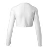 Active Zip Up Rash Guard for Women - Quick-Dry Cropped Long Sleeve Zip Front Swim Jacket with UPF 50+ Sun Protection