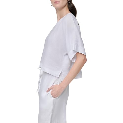 Women's Lightweight Linen Crop Top