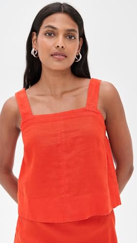 Women's Contrast Stitch Square Neck Top