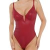 Body Suits for Womens Tummy Control - Faux Leather Bodysuit Deep V Neck Thong Sleeveless Corset Tank Top