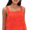 Women's Contrast Stitch Square Neck Top