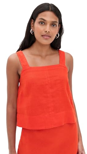 Women's Contrast Stitch Square Neck Top