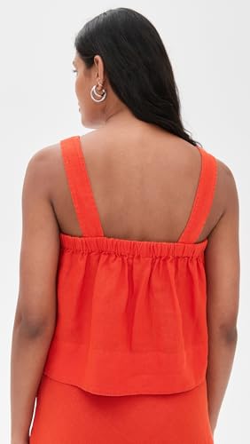 Women's Contrast Stitch Square Neck Top