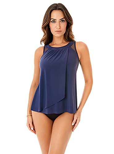 Women's Swimwear Ursula Hidden Underwire Mesh Detail Tankini Bathing Suit Top