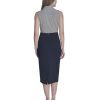 Women's Classic Collared Button Front Sleeveless-Knit Top