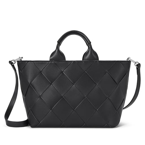 Woven Tote Bag for Women Top Handle Purses and Handbags Shoulder Crossbody Purse With Zipper