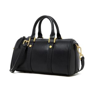 Mini Boston Crossbody Bags for Women, Top Handle Stachel Tote Purses, Genuine Leather Handbags