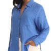 31zQjuXFrL.jpg Women's Perfect Airy Gauze Button Up, Long Sleeve, Bay Blue