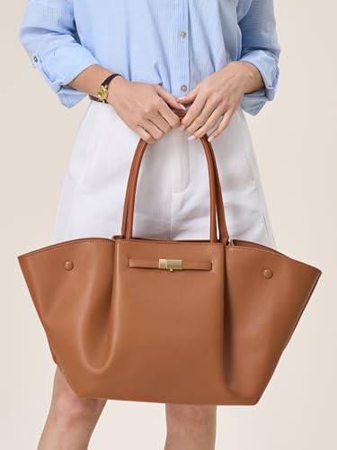 Vegan Leather Tote Bags Dressy Top Handle Purses and Handbags for Women Shoulder Bag with Large Capacity