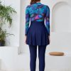 Muslim Swimming Suit for Women Rash Guard Long Sleeve Swimsuit Surfing Bathing Suit Wetsuit