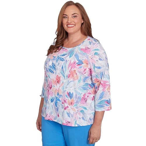 Floral Spray Polyester/Rayon Top