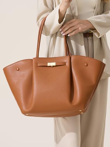 Vegan Leather Tote Bags Dressy Top Handle Purses and Handbags for Women Shoulder Bag with Large Capacity