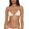 Women's Malaga Crochet Trim Halter Bikini Top, Adjustable, Tie Back, Swimwear Separates