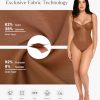 Leather Corset Bodysuit for Women Tummy Control V Neck Thong Shapewear Sleeveless Body Suit Trendy Tops