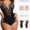 Lace Shapewear Bodysuit Tummy Control Corset Tops for Women V Neck Sleeveless Body Suit Thongs