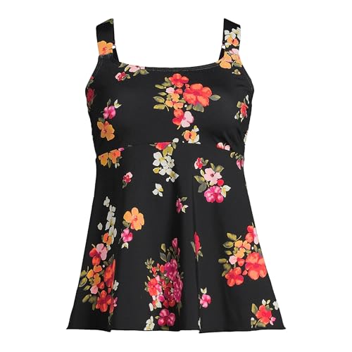 Women's Adjustable Scoop Neck Flutter Tankini Top