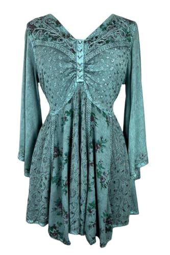 2025 Summer 3/4 Bell Sleeve V Neck Embellishment Bohemian Tops - Sequin Beaded Flared Vintage Women's Blouses