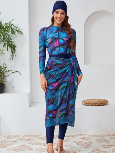 Muslim Swimming Suit for Women Rash Guard Long Sleeve Swimsuit Surfing Bathing Suit Wetsuit