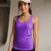 Women's 5 Pack Racerback PowerFlex Tank Tops/Cotton -Spandex Stretch Color Tank Tops