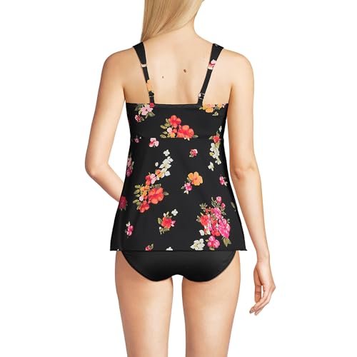 Women's Adjustable Scoop Neck Flutter Tankini Top