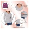 Merino Wool Base Layer Women 100% Merino Wool Long Sleeve Thermal Shirts for Women for Skiing Hiking Womens V Neck Top
