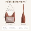 41j4bHywehL.jpg Leather Shoulder Bag for Women Hobo Bag Top Handle Handbag Satchel Purse Rose Pattern