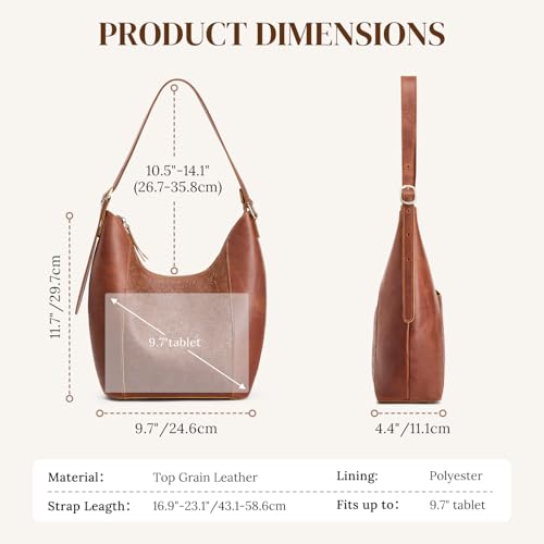 41j4bHywehL.jpg Leather Shoulder Bag for Women Hobo Bag Top Handle Handbag Satchel Purse Rose Pattern