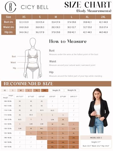 Womens Casual Blazers Open Front Long Sleeve Work Office Suit Jackets Blazer