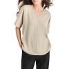 Women's Lounge V Neck Short Sleeve Top