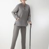 Women’s Easy Dressing Open Back Adaptive Half Zip Tracksuit Top