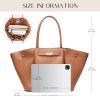 Vegan Leather Tote Bags Dressy Top Handle Purses and Handbags for Women Shoulder Bag with Large Capacity