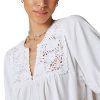 Women's Crochet Short Sleeve Peasant Top