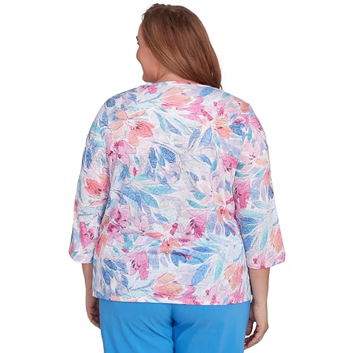 Floral Spray Polyester/Rayon Top