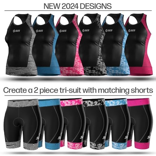 Triathlon Top Women - Sleeveless Tri Top Women - Comfortable & Great Fit Triathlon Shirts or Singlet, No Shelf Bra