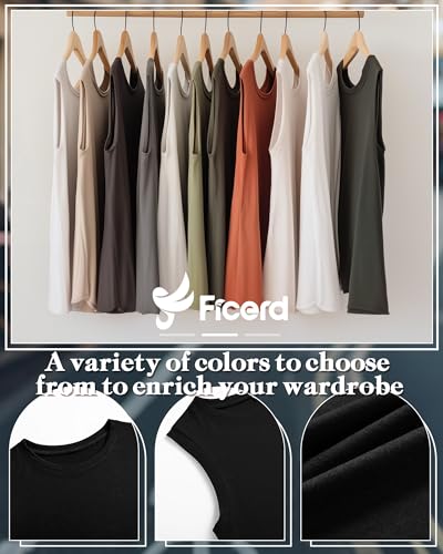 8 Pack Women’s Sleeveless Tops, Crew Neck Loose Fit Tank Tops Basic Summer Cotton Shirts Casual 2025 Fashion T Shirts