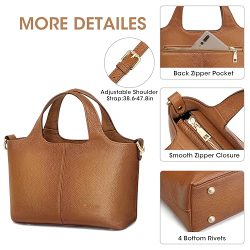 51u8ZE2L4OL.jpg Leather Handbags and Purses for Women, Small Crossbody Bags for Women Cross Body Purses with Top Handle